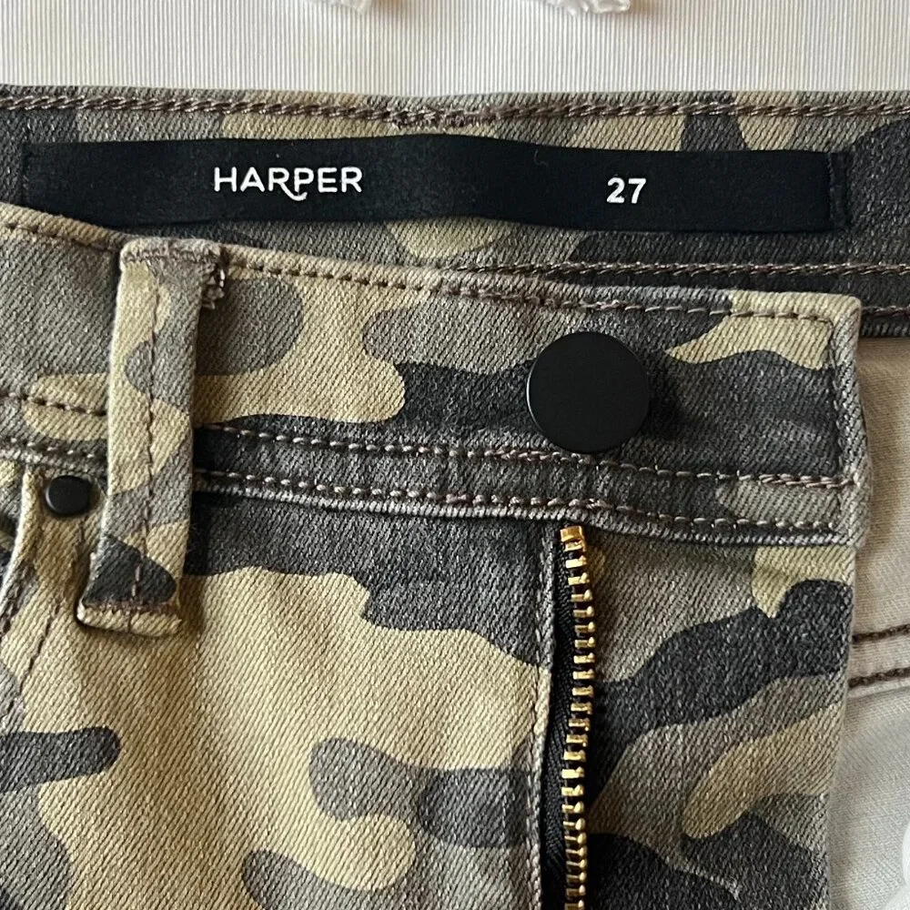 Harper Camouflage Stretch Skinny Denim Jeans SIZE 27 - Picture 4 of 10